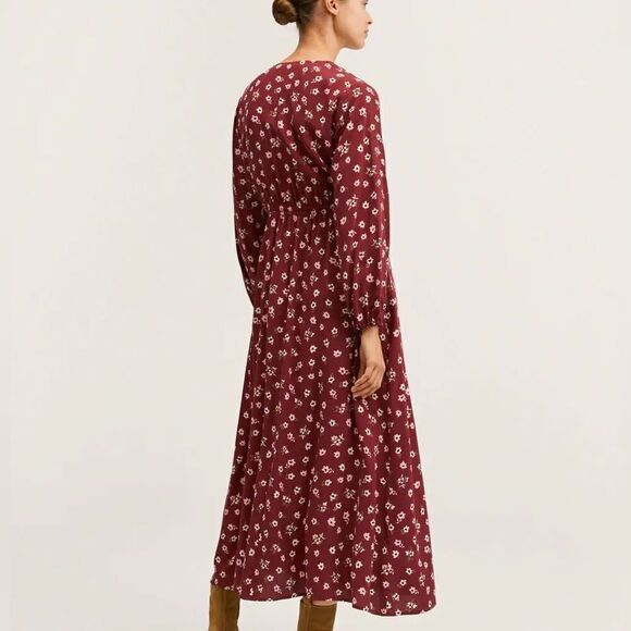 Mango Viscose Floral Print Dress New - Picture 6 of 8